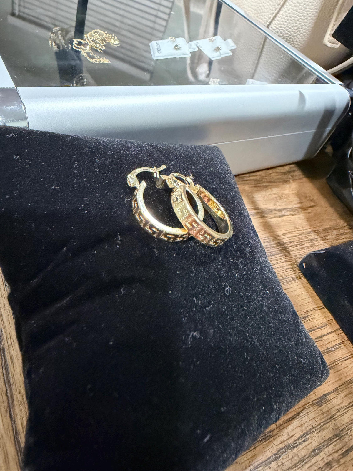 Hoop clip on earrings 14k gold