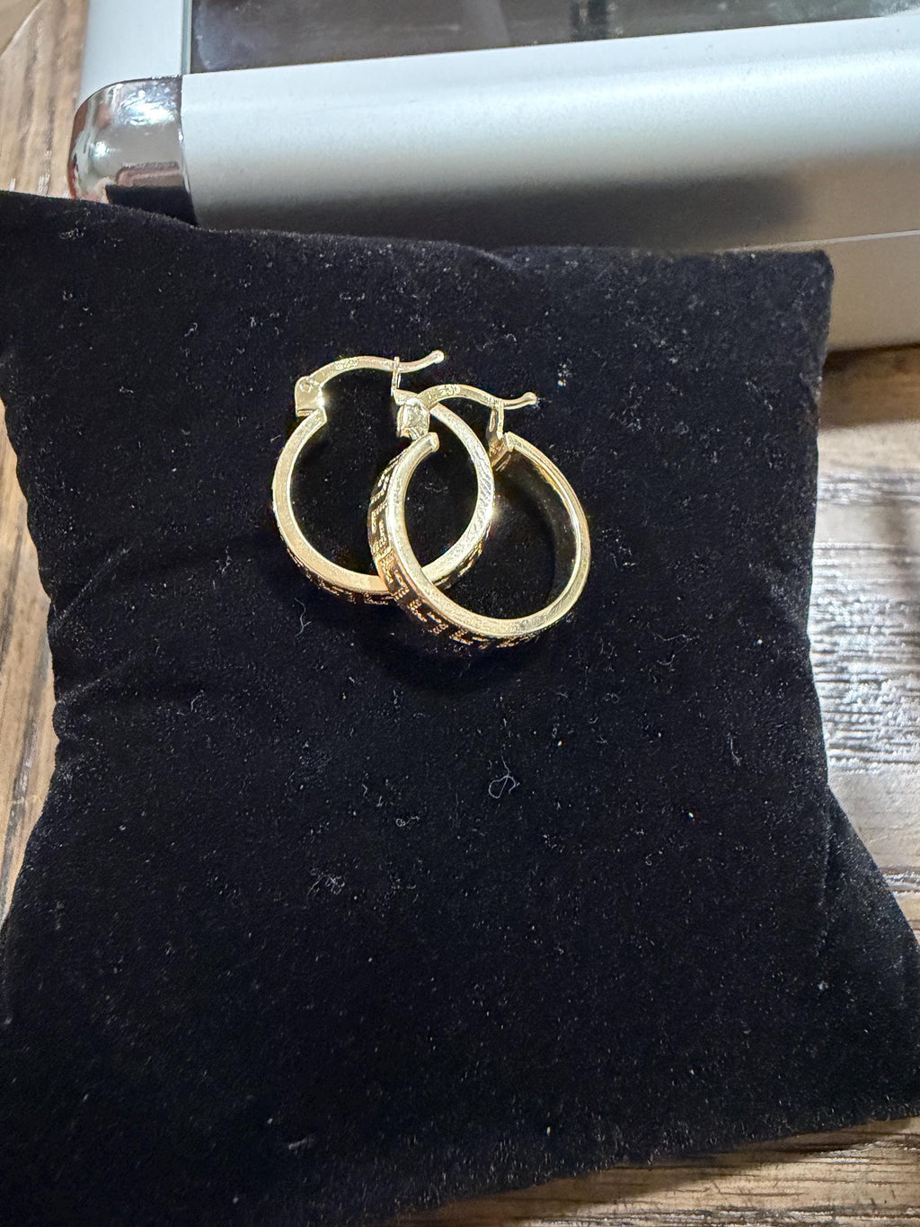 Hoop clip on earrings 14k gold