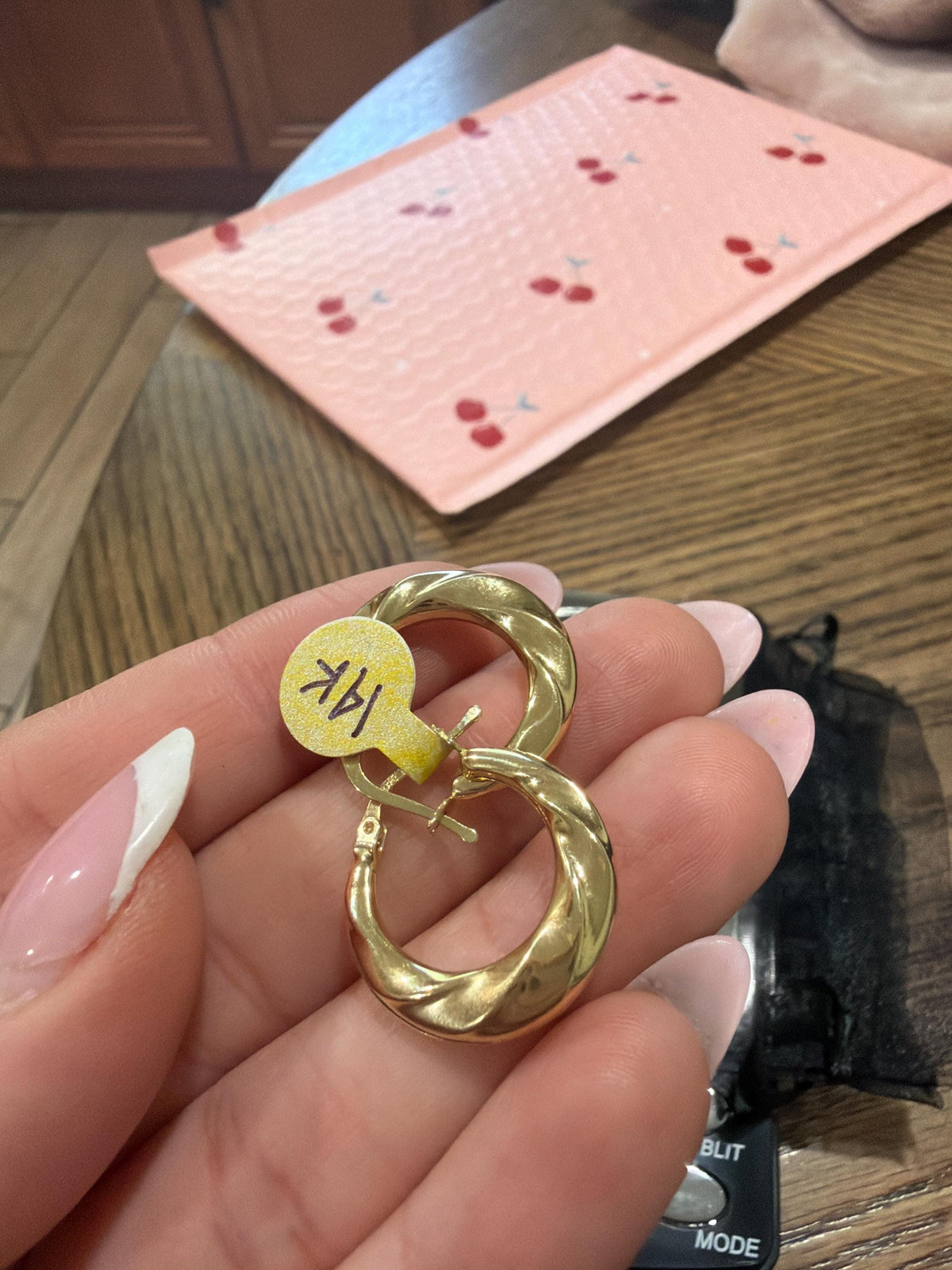 Hoop earrings 14k gold clip on