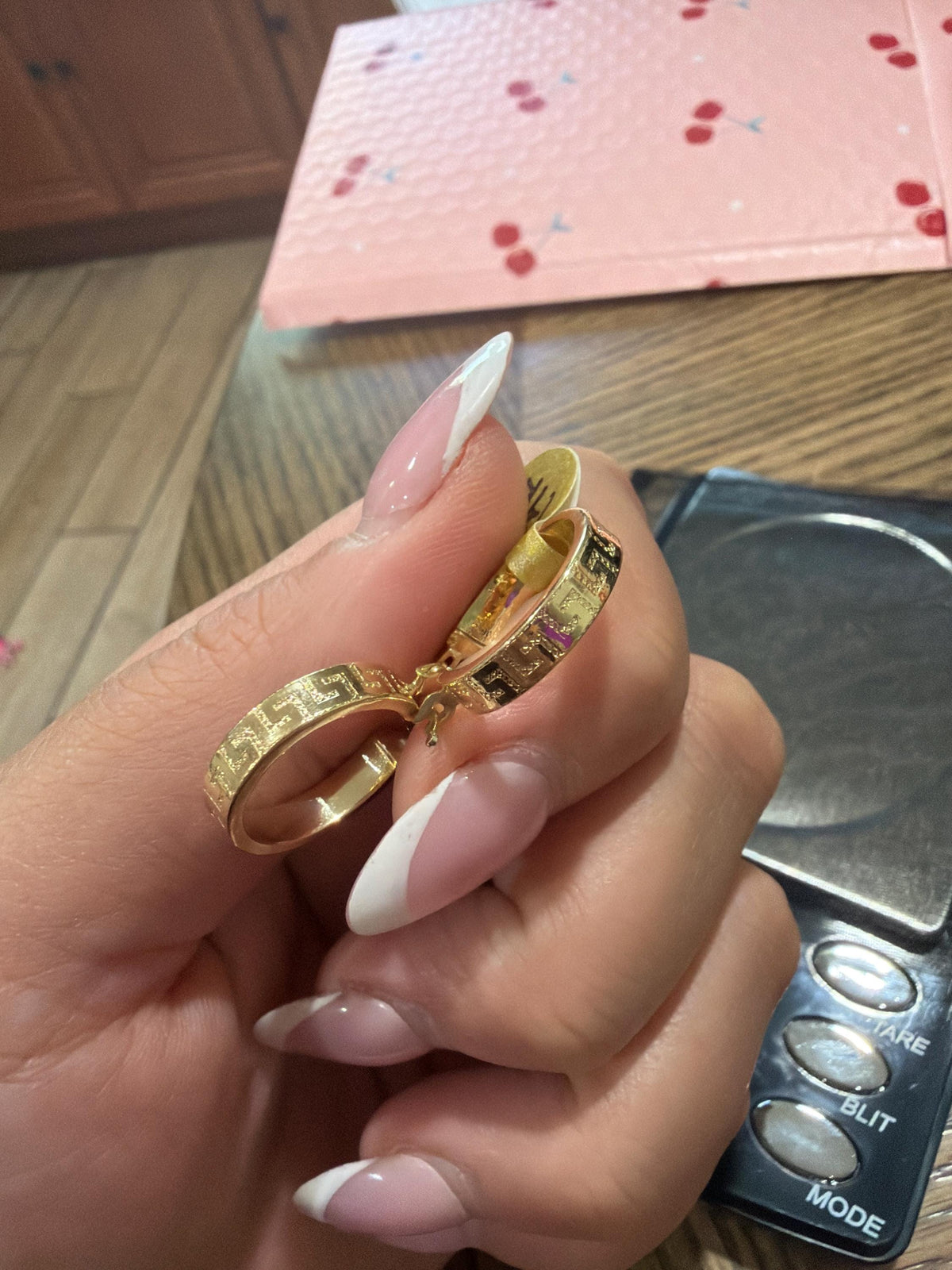 Hoop clip on earrings 14k gold
